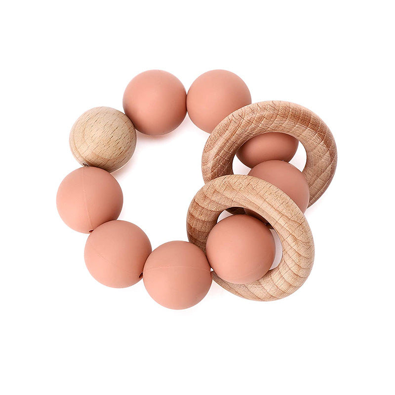 Wholesale Beech Wood Silicone Baby Molar Stick